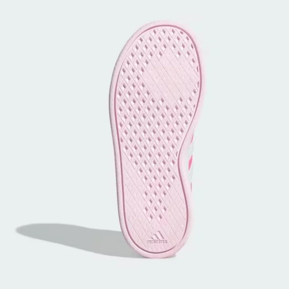 Adidas Breaknet Lifestyle Court Girls Pink & White Lace Sneakers - Picture 8 of 11